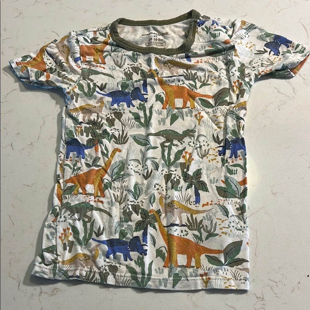 MAGNETIC ME 2T Dinosaur Print Kids PJ Shirt